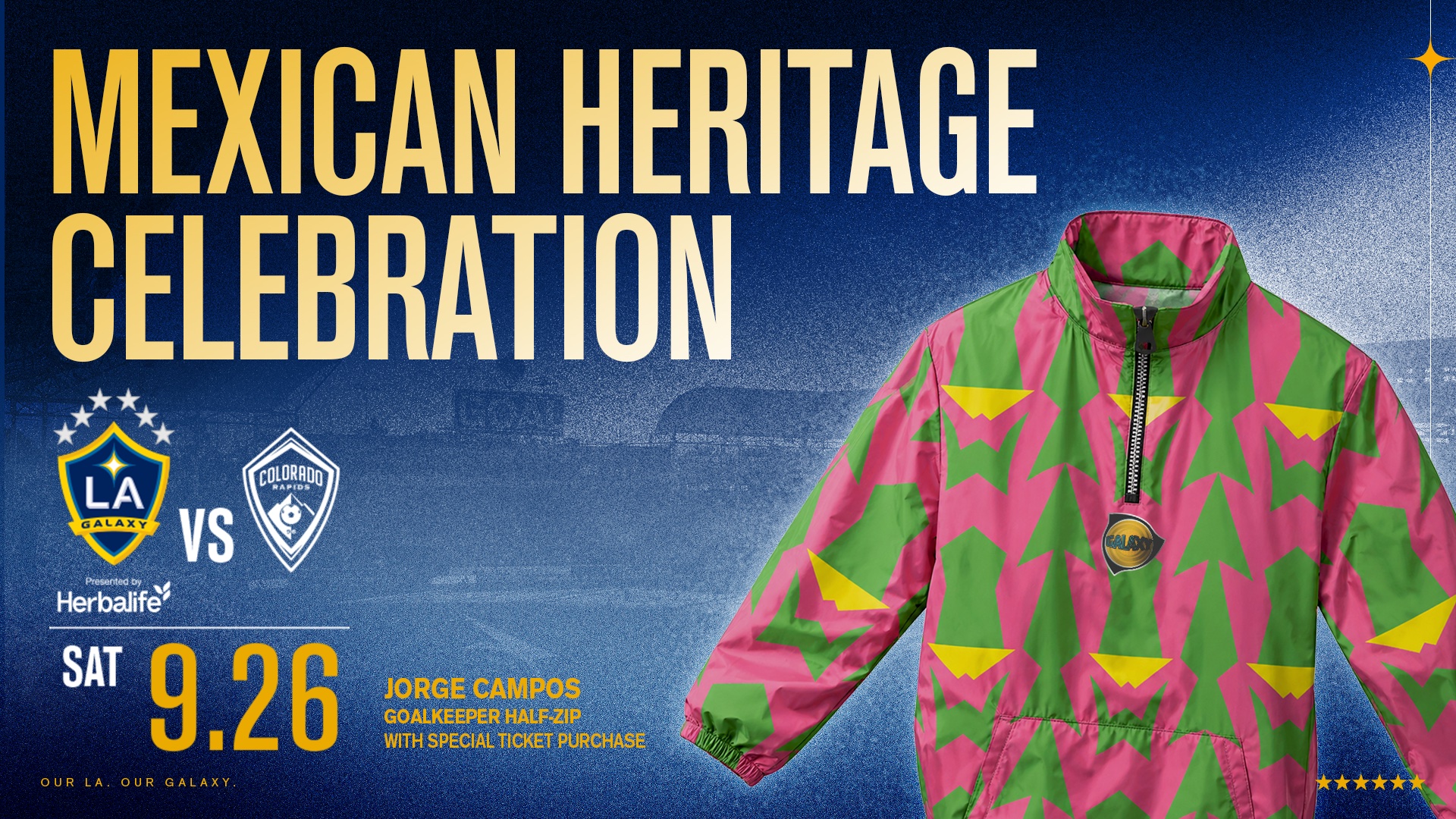 Mexican Heritage Jorge Campos Goalkeeper Half-Zip Pack