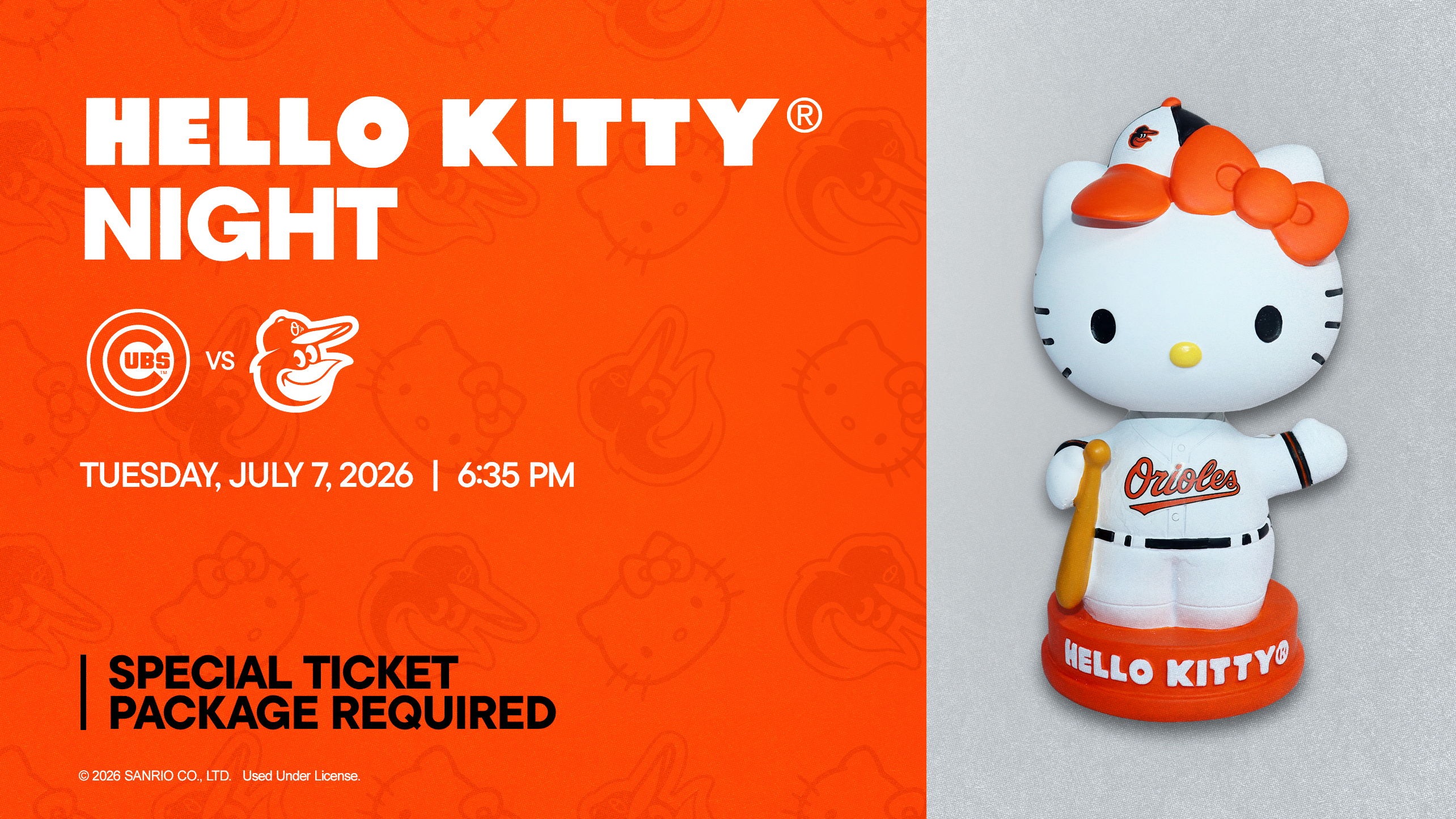 2026 Baltimore Orioles Hello Kitty® Night